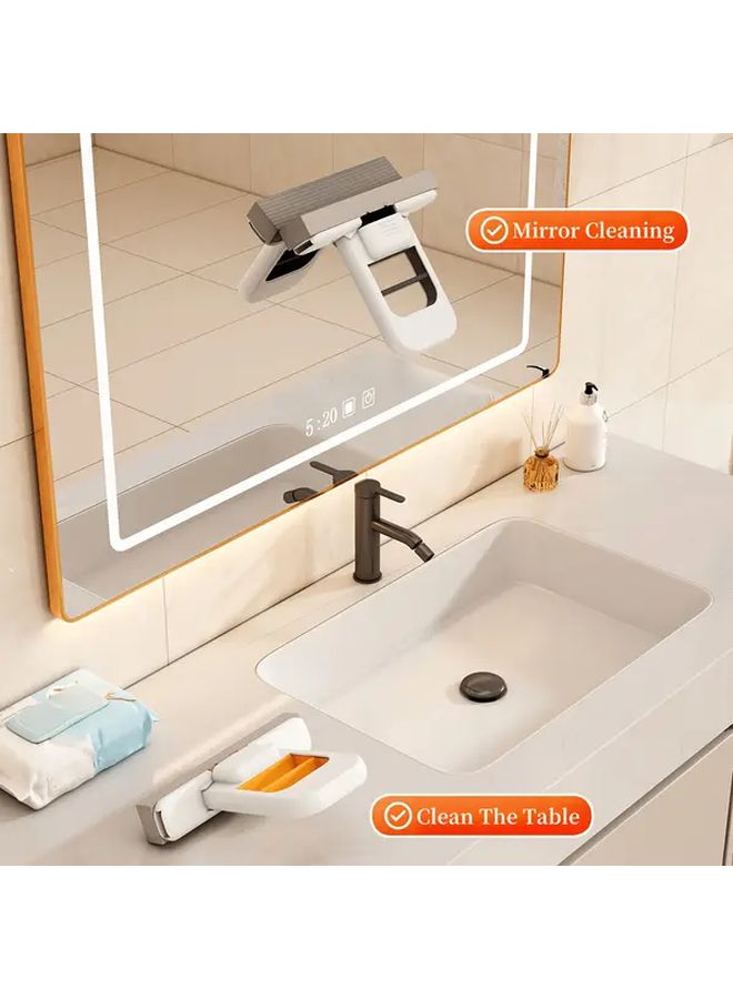 Black Portable Self Wringing Handheld Mop Wet Dry Multi Surface Cleaner - Image 5